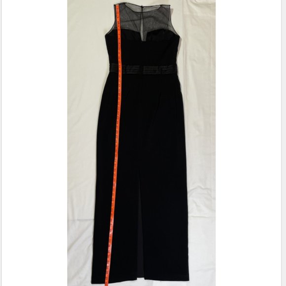 Badgley Mischka Black Formal Maxi Dress Size 8 Black Tie Party Gala Ball Evening - Picture 12 of 16